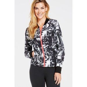 XL Fabletics Diane Palm Tree Bomber Jacket